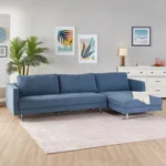 ⁦كنبة زاوية بقاعدة مربعة معدنية ثابتة⁩ - الصورة ⁦3⁩