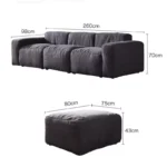 ⁦كنبة مودرن بتصميم حديث مريح مع بوف⁩ - الصورة ⁦5⁩