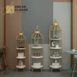 وحدة ارفف ديكور على شكل قفص