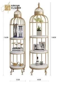 وحدة ارفف ديكور على شكل قفص