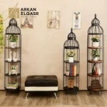 وحدة ارفف ديكور على شكل قفص