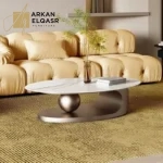 طاولة قهوة رخام شيك بتصميم ايطالى