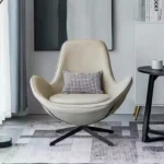 كرسي جلد متحرك فاخر