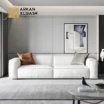 كنب مودرن جلد مريح بتصميم فاخر