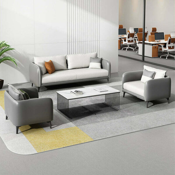 طقم كنب من الجلد الفاخر