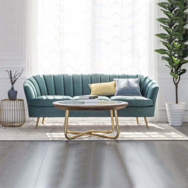 كنب مودرن مخملي وارجل معدنية