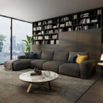 كنب زاويه قماش فاخرة