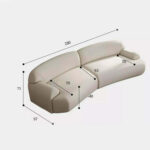 ⁦كنب جلد ثلاثي بتصميم فاخر⁩ - الصورة ⁦5⁩