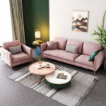 كنب مودرن من القماش و الارجل المعدنية