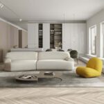 كنب جلد ثلاثي بتصميم فاخر