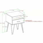 ⁦كمودينة خشبي بأرجل معدني⁩ - الصورة ⁦6⁩