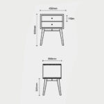 ⁦كومودينو خشب أرجل زان⁩ - الصورة ⁦5⁩