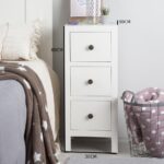 ⁦كومودينة ابيض من خشب ام دي اف بادرج⁩ - الصورة ⁦2⁩