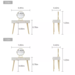 ⁦طاولة زينه للمكياج مزودة بمرآة مضاءة⁩ - الصورة ⁦4⁩