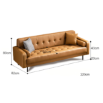 ⁦كنب جلد ثلاثي بتصميم فاخر⁩ - الصورة ⁦6⁩