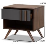 ⁦كومودينة بني فاخر خشبي⁩ - الصورة ⁦6⁩