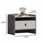 ⁦كومودينة رمادي من خشب ام دي اف⁩ - الصورة ⁦5⁩