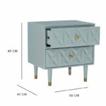 ⁦كومودينة 2 ادرج رمادي فاتح⁩ - الصورة ⁦5⁩