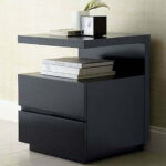 كومودينة رمادي من خشب ام دي اف فاخرة