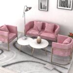 ⁦اريكة مخملية مميزة التصميم⁩ - الصورة ⁦3⁩