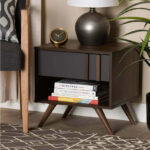 كومودينة بني فاخر خشبي