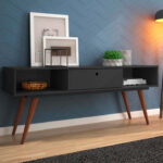 كنسول خشبي بتصميم أنيق