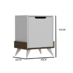 ⁦كومودينة بوحدة تخزين ابيض⁩ - الصورة ⁦4⁩