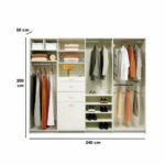 ⁦خزانة ملابس من خشب بتصميم مميز⁩ - الصورة ⁦3⁩