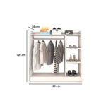 ⁦دولاب ابيض بسيط بدون ابواب⁩ - الصورة ⁦3⁩