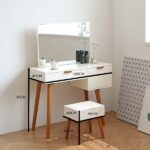 ⁦تسريحة مع كرسي من خشب ام دي اف⁩ - الصورة ⁦2⁩