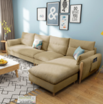 ⁦كنب زاويه حرف l بتصميم أنيق⁩ - الصورة ⁦3⁩