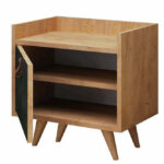 ⁦كومودينة خشبي فاتح في اسود⁩ - الصورة ⁦4⁩