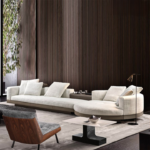 ⁦اريكة مربعة مع تصميم دائري مميز⁩ - الصورة ⁦2⁩