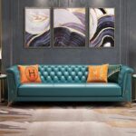 اريكة جلدية بشكل فاخر