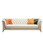 ⁦اريكة جلدية بشكل فاخر⁩ - الصورة ⁦4⁩