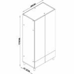 ⁦دولاب يتكون من 4 أرفف من جهة و علاقة ملابس و رف علوي من جهة اخرى + درجي⁩ - الصورة ⁦5⁩