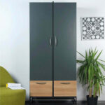 ⁦دولاب يتكون من 4 أرفف من جهة و علاقة ملابس رف علوي من جهة اخرى + ادرج⁩ - الصورة ⁦2⁩