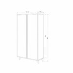 ⁦دولاب يتكون من 4 أرفف من جهة و علاقة ملابس و رف من جهة اخرى⁩ - الصورة ⁦3⁩