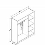 ⁦دولاب خشبي بألوان مختلفة⁩ - الصورة ⁦3⁩