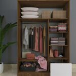 ⁦دولاب مكون من ارفف و ادرج مع علاقة ملابس⁩ - الصورة ⁦2⁩