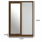 ⁦دولاب مكون من ارفف و ادرج مع علاقة ملابس⁩ - الصورة ⁦3⁩