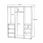 ⁦دولاب من ارفف و علاقة ملابس و ادرج⁩ - الصورة ⁦6⁩
