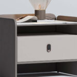 ⁦كومودينة رمادي من خشب ام دي اف⁩ - الصورة ⁦3⁩