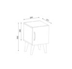 ⁦كومودينة بارجل باللون الابيض في خشبي⁩ - الصورة ⁦4⁩