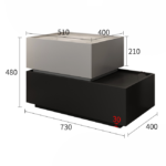 ⁦كمودينة سرير جانبية خشبي فاخرة⁩ - الصورة ⁦2⁩