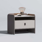 ⁦كومودينة رمادي من خشب ام دي اف⁩ - الصورة ⁦4⁩