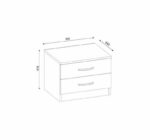 ⁦كومودينة من خشب صلب ابيض⁩ - الصورة ⁦4⁩