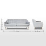 ⁦كنب مخمل ذات تصميم انيق بلمسة ديزموند⁩ - الصورة ⁦10⁩