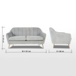 ⁦كنب مخمل ذات تصميم انيق بلمسة ديزموند⁩ - الصورة ⁦4⁩