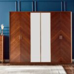 ⁦خزانة ملابس 6 أبواب بأدراج - ريفايند فينتاج⁩ - الصورة ⁦5⁩